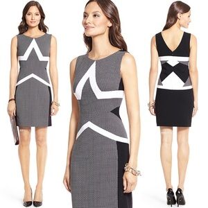 DIANE von FUSTEMBERG Elegant Black and White Sleeveless Dress Size 8